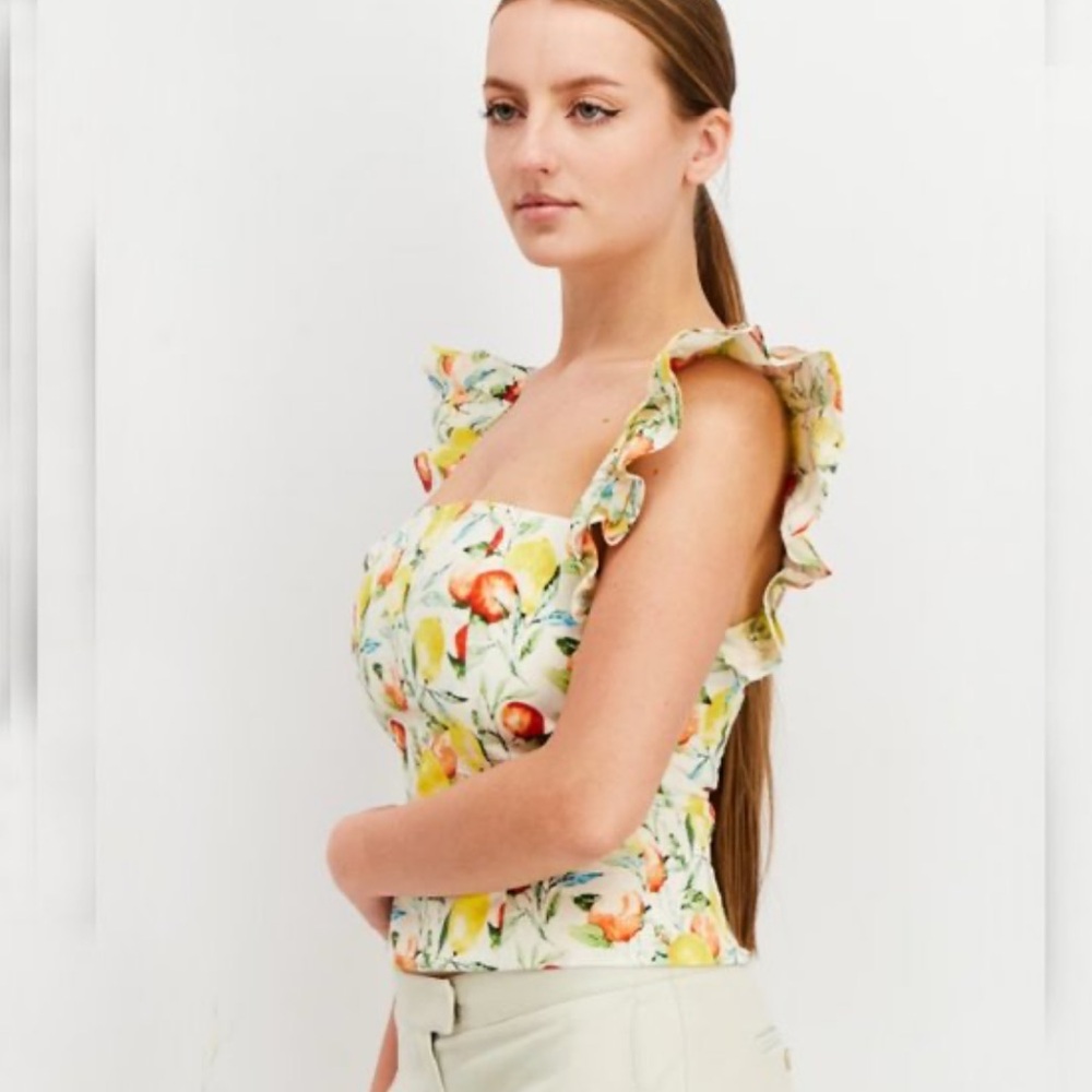 o.p.t. blouse with lemon print